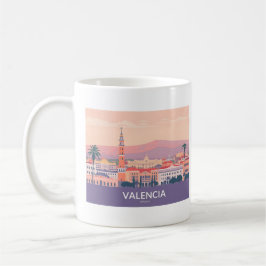 Caneca De Café Espanha Valencia Old Town Pastel Viagem