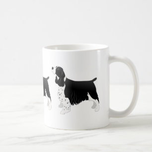 Caneca De Café Espanhol Springer Cachorro Básico Silhouette Preto