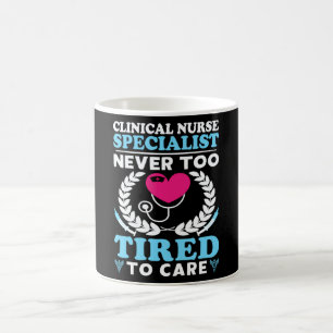 Caneca De Café Especialista em Enfermagem Clínica Nunca Cansa de