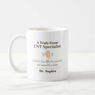 Caneca De Café Especialista em Otorrinolaringologia Personalizado