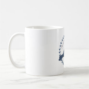 Caneca De Café Espécie de ave Corvo-americano Arte em aquarela