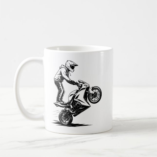 Caneca De Café Espectáculo de Moto Esportiva (Esquerda)