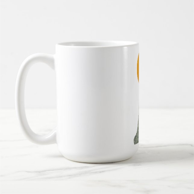 Caneca De Café Espectro Eetéreo Contra Lua Completa (Esquerda)