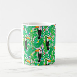 Caneca De Café Espelho sem costura tropical brilhante com t