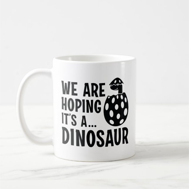 Caneca De Café Esperamos que seja um dinossauro (Esquerda)