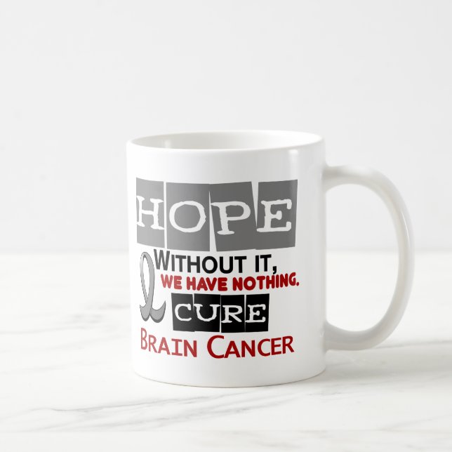 Caneca De Café ESPERANÇA 2 do cancro cerebral (Direita)