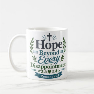 Caneca De Café Esperança Além da Decepção Citação de Fé