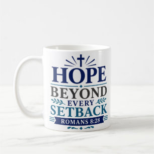 Caneca De Café Esperança Além de Todo Revés Baseada na Fé Cristã