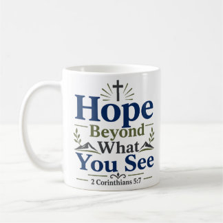 Caneca De Café Esperança Além do que Você Vê Citação Inspiradora