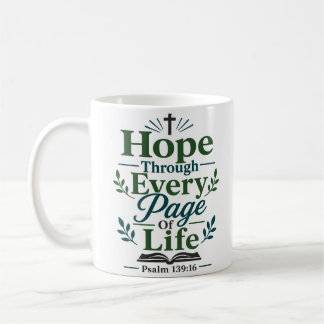Caneca De Café Esperança Através de Cada Página da Escritura da V