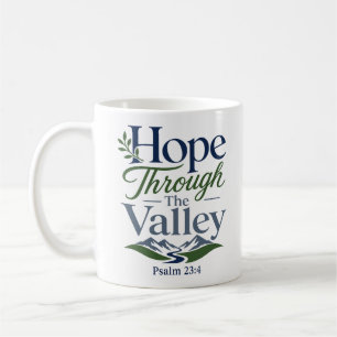 Caneca De Café Esperança Através do Vale Citação Bíblica de Esper