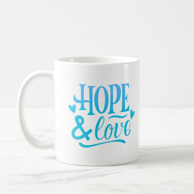 CANECA DE CAFÉ ESPERANÇA E AMOR (Esquerda)