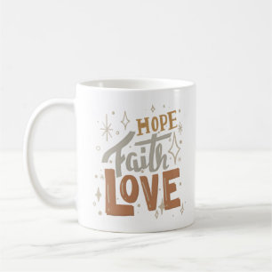 Caneca De Café esperança fé amor