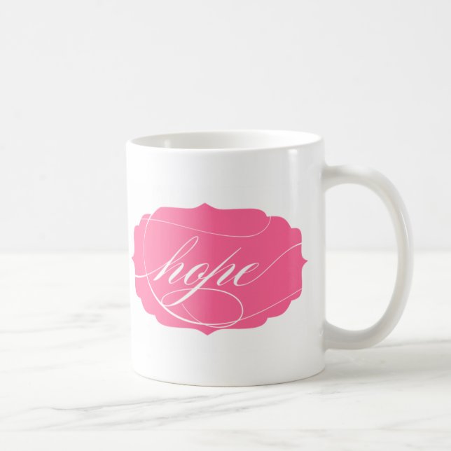 Caneca De Café Esperança no rosa (Direita)