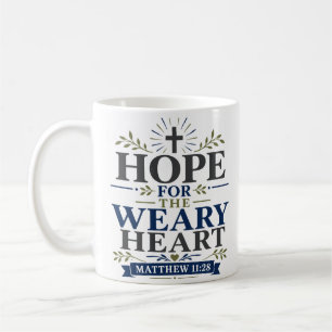 Caneca De Café Esperança Para o Coração Cansado Citação de Espera