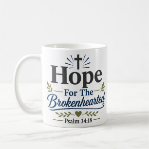 Caneca De Café Esperança Para os Quebrantados Encorajamento Bíbli