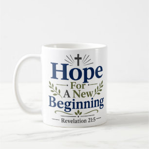 Caneca De Café Esperança Para Um Novo Começo Citação Religiosa de