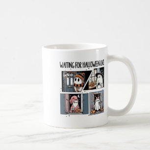 Caneca De Café Esperando O Dia Das Bruxas Como O Ghost Coffee Hor