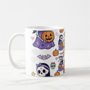 Caneca De Café Esperando um Pequeno Boo Esqueleto Grávida Hallowe