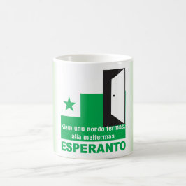 Caneca De Café Esperanto de "fermas do pordo do unu Kiam,