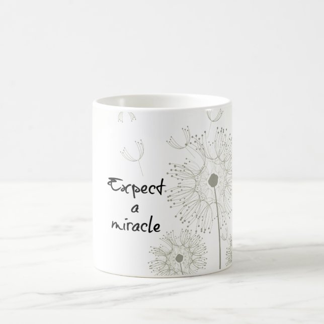 Caneca De Café Esperar um miraculoso Inspirador (Centro)