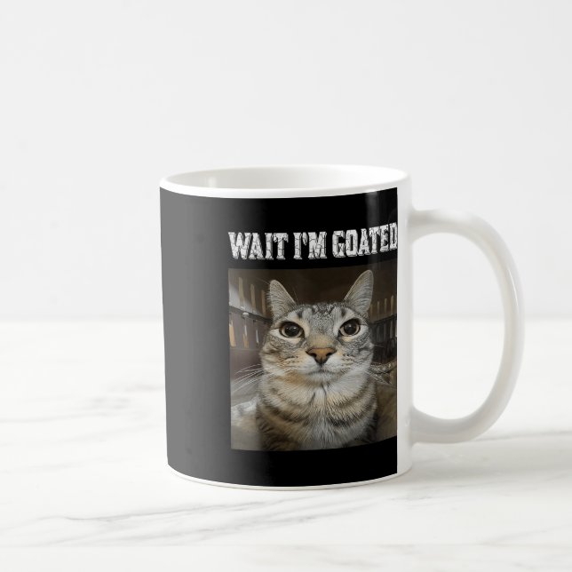 Caneca De Café Espere, eu tenho um "Humor de Gato" (Direita)