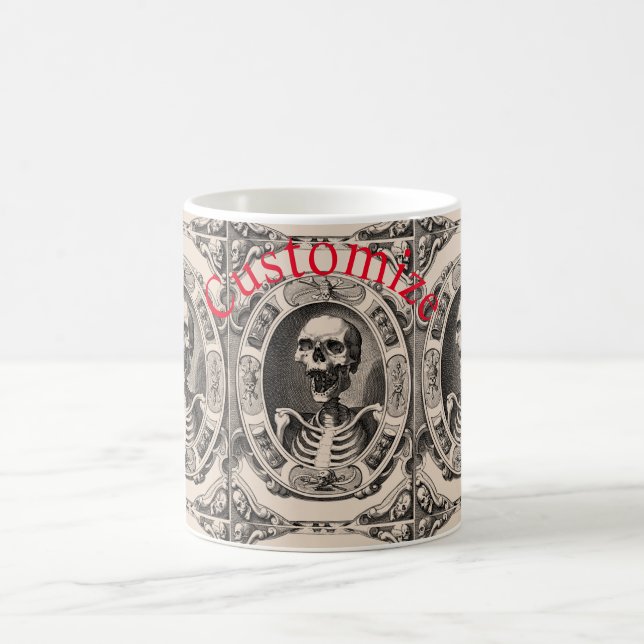 Caneca De Café Espessa do Crânio Humano Spooky_Cove (Centro)