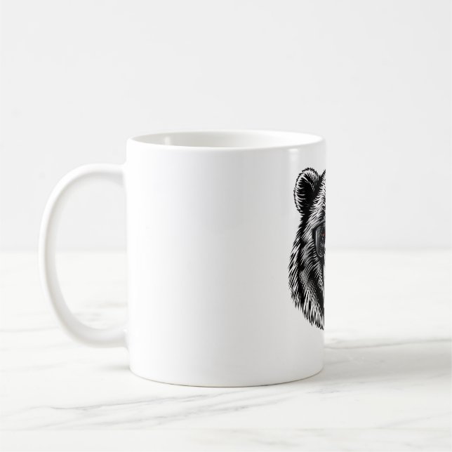 Caneca De Café Espetacular T-Shirt Preto e Branco (Esquerda)