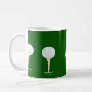 Caneca De Café Espetáculo das bolas de golfe em verde