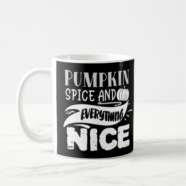 Caneca De Café ESPÍCIO DE PUMPKIN E TUDO DE engraçado dia de agra (Esquerda)