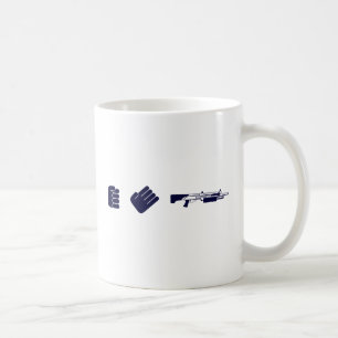Caneca De Café Espingarda de papel da rocha