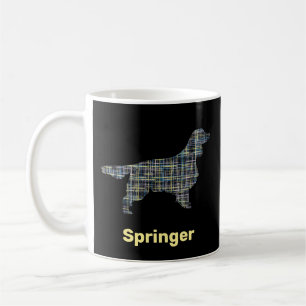 Caneca De Café Espinhel Espanhol Espelho Silhueta Amarelo e Preto