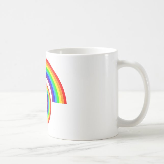 Caneca De Café Espiral de Arco-íris (Direita)