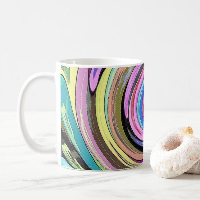 Caneca De Café espiral de guitarra (Com Donut)
