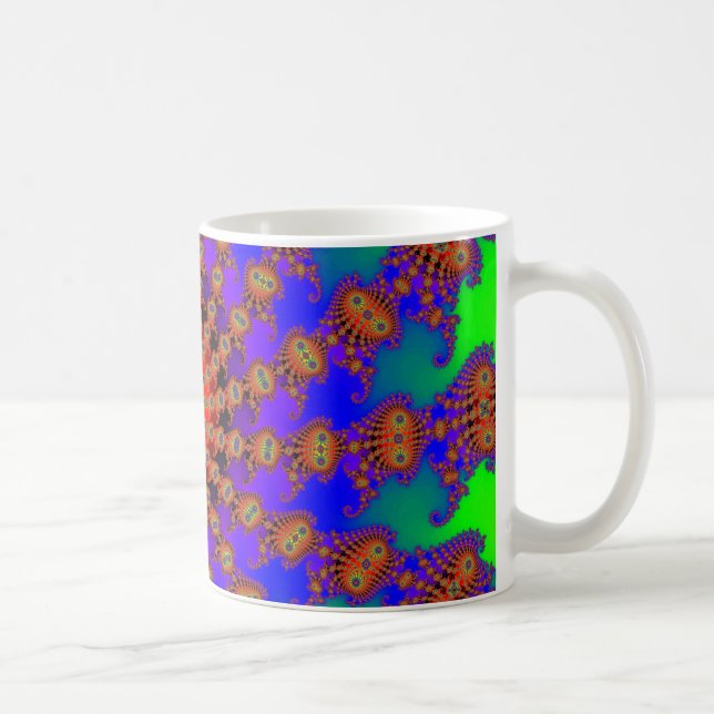 Caneca De Café Espiral do arco-íris, densamente (caneca) (Direita)