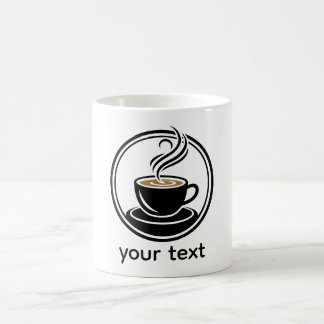 Caneca De Café Espiral Dourada na Escuridão – Design Minimalista