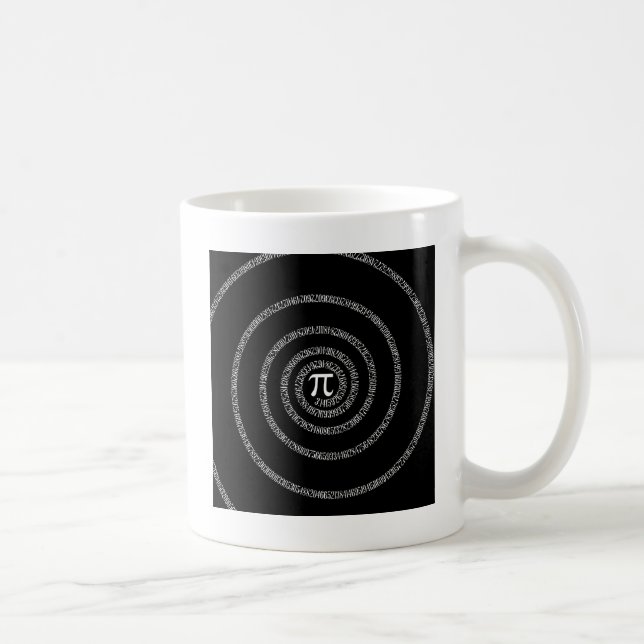 Caneca De Café Espiral para o Pi no estilo preto (Direita)