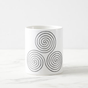 Caneca De Café espiral tripla celta - prata antiga OneLine