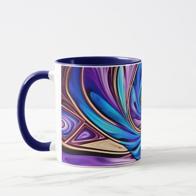 caneca de café espiral vívida (Esquerda)