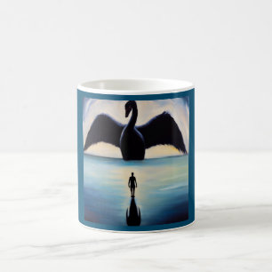 Caneca De Café Espírito Animal Negro Swan 1