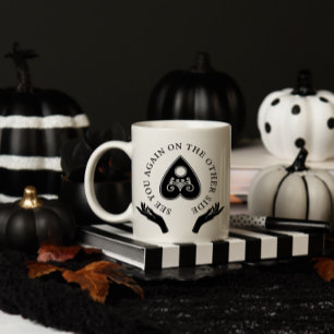 Caneca De Café Espírito Conselho do outro lado preto e branco