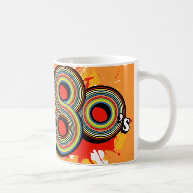 Caneca De Café "Espírito da anos 80" logótipo laranja (Direita)