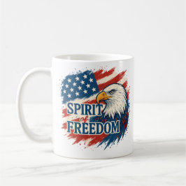 Caneca De Café Espírito da Liberdade Americana – Design para 4 de