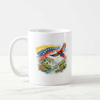 Caneca De Café Espírito da Venezuela – Arara Tropical & Água da B