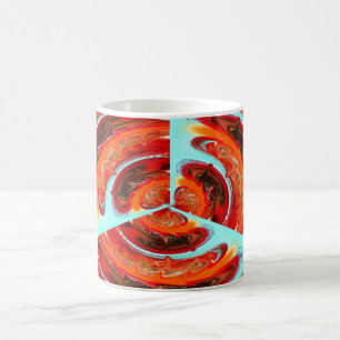 Caneca De Café Espírito de fogo laranja-arte