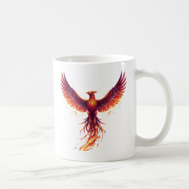 Caneca De Café Espírito de Renascimento da Fênix Digital (Direita)