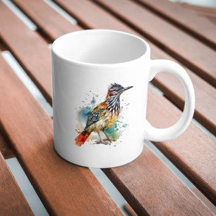 Caneca De Café Espírito do Deserto, Roadrunner em Aquarela