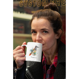 Caneca De Café Espírito do Deserto, Roadrunner em Aquarela, perso