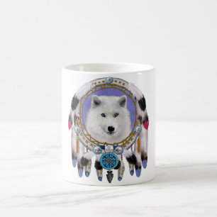 Caneca De Café Espírito do Lobo Indígena Indiano
