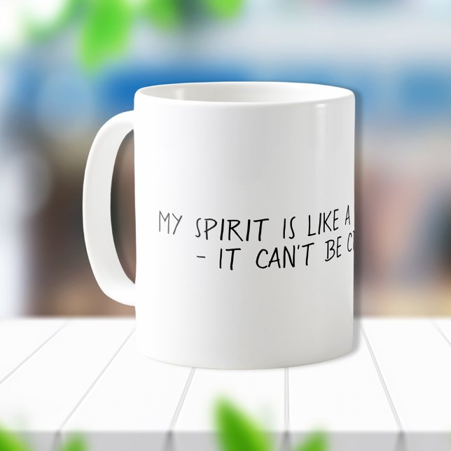 Caneca De Café Espírito Engraçado Como Uma Barata, Uma Citação Se (Criador carregado)
